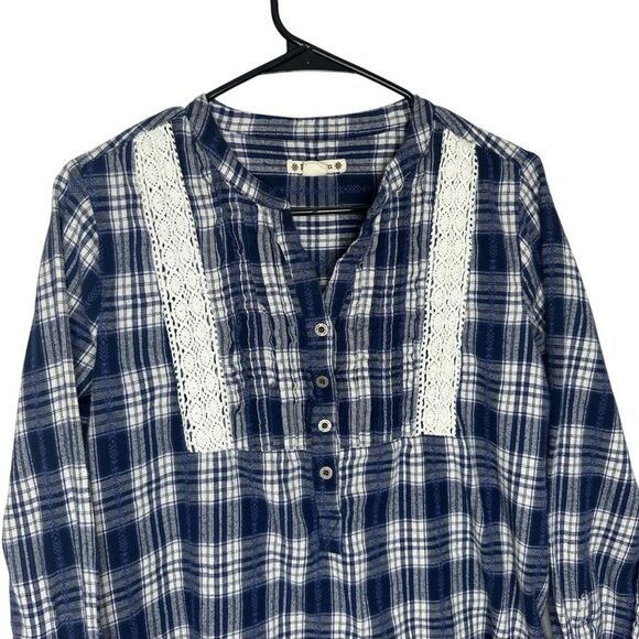 Ruff Hewn Blue and White Plaid Button Down Shirt - Picture 2 of 6